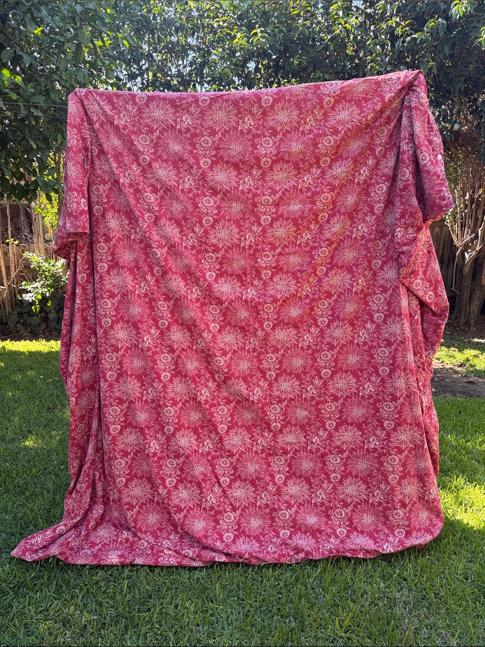 Restoration Hardware floral cotton Queen duvet cover .